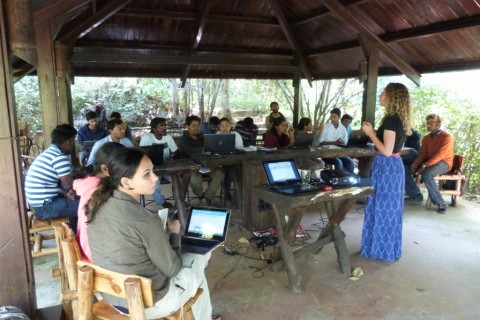 Participants learning bat call analysis